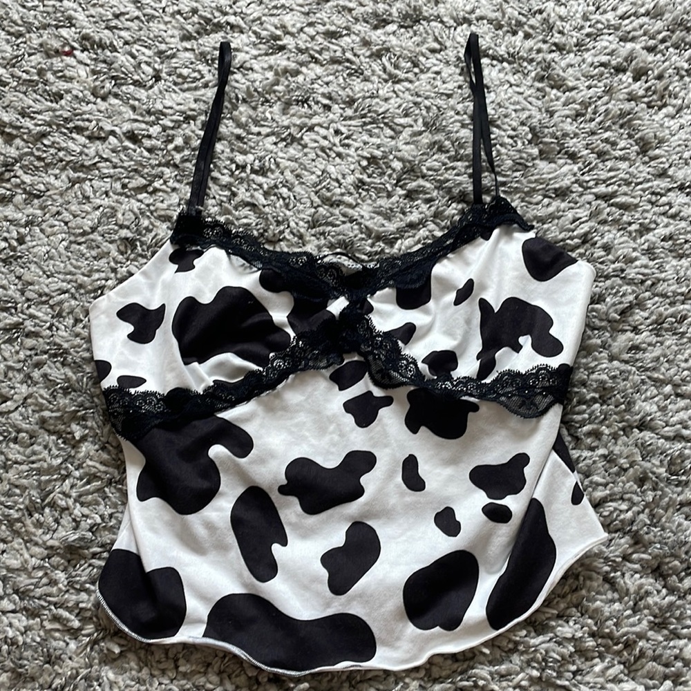 cow print tank top